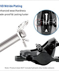 Close-up of Ten Pcs M4 Titanium Disc Brake Pad Retaining Clips For MTB And XC Bikes with brake caliper detail.