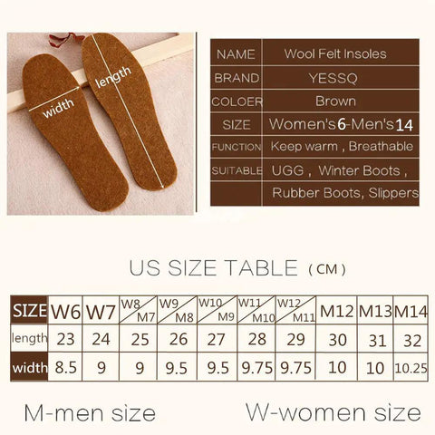 Cozy Alpaca Wool Felt Insoles For Winter Boots, 80 20 Alpaca Wool Blend, Natural Felt Insert For Extra Warmth And Cushioned Support, Unisex Fit For Men Size 9 And Women Size 10.