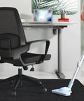 Non Slip Office Chair Mat For Hardwood And Tile Floors, Large 48x36 Inch Floor Protector Rug, black, with vacuum cleaner