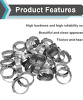 50 Pack Stainless Steel Cinch Clamps 1 Inch Crimp Rings Pinch Clamp Rings For PEX Tubing Pipe Fitting Connections Leak Proof Seal