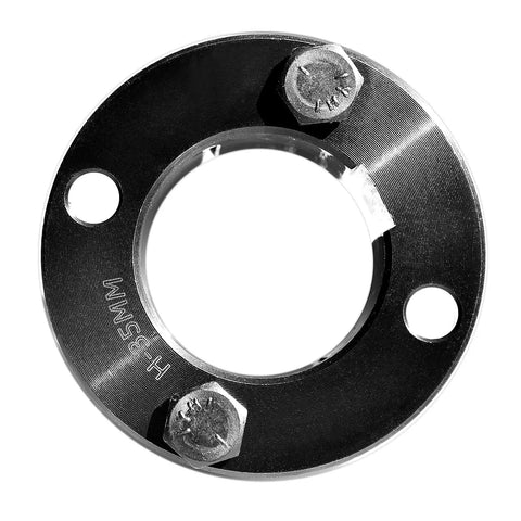 Workhorse H Style Pulley Bushing Featuring Rock Solid Carbon Steel Build With Slick 1 3/8 Inch Bore split taper locking design for keyed shafts.
