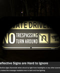Ashoaza private driveway sign, aluminum, reflective, 12x6 inches, reads No Trespassing No Turn Around
