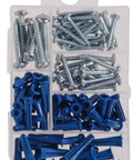 95 Piece Anchor And Screw Kit For Drywall Plaster Concrete Brick And Block, assorted sizes in plastic organizer