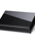 External Gpu Docking Station With Amd Radeon 7600M Xt Graphics Card, 8G Gddr6 Memory, Usb4 And Oculink Connectors, Hdmi 2.1 And Displayport 2.0, sleek black enclosure viewed from the side.
