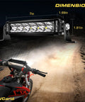 Dirt Bike LED Light Bar Kit Plug And Play Headlight With Waterproof Wiring Harness And Switch on bike handlebar