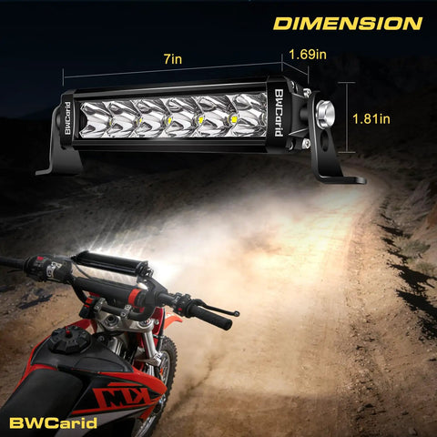 Dirt Bike LED Light Bar Kit Plug And Play Headlight With Waterproof Wiring Harness And Switch on bike handlebar