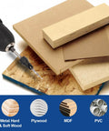 Heavy Duty Countersink Drill Bits Set Built Tough For Wood And Metal With Carbide Tips on various materials for smooth drilling.