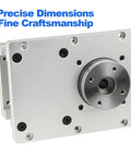 Knockout Precision Hollow Rotary Actuator Designed For 42Mm And 57Mm Stepper Motors with aluminum casing and precision machining.