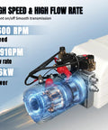 High-speed Dual Acting 12V Hydraulic Power Unit With Plastic Reservoir for Dump Truck, 2600 RPM, 0.91 GPM, 1.6kW power