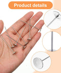 Top Shelf Long Thumb Tacks And Heavy Duty Push Pins, Flat Head Furniture Tacks For Sofa And Headboard Decor, Silver Finished Upholstery Nails Straight Up Diy Essential With Knockout Hold And Quick Install displayed in a hand.