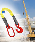 Heavy Duty Web Sling Set Built Tough for Real World Lifts 3.3 Ft Single Leg Lifting Slings 6600 Lbs Capacity with Polyester Web and G80 Steel Hook