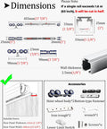 Dimensions and components of Heavy Duty Sliding Door Track Kit With Side Mounted Hardware For Barn Style Doors Soft Close Ready And Easy Install Commercial Grade Aluminum U Channel Rail Fits Doors 30 to 50 mm Thick Silver 90 cm 35.4 Inches 2.9 Feet.