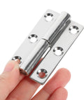 Close-up of a stainless steel lift-off hinge from the 4 Pack Stainless Steel Lift Off Door Hinges For Doors, Windows, And Shoe Cabinets.