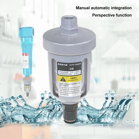 Automatic Drain Valve For Air Systems With Translucent Filter And Floating Ball Valve Easy Install Durable Aluminum Cap