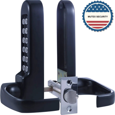 Heavy Duty Mechanical Push Button Keypad Lock With All Weather Coating, Keyless Entry and Override, 60mm Latch
