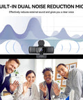 Straight Up Crisp 1080P Full HD Webcam With Dual Echo Busting Mics And 90 Degree Wide Angle View Plug And Play USB Camera showing users during a video call.