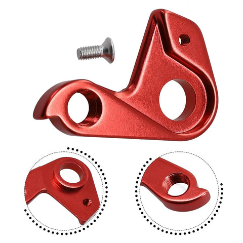 Red Derailleur Hanger Aluminum Alloy Bicycle Frame Mount For Mountain And Road Bikes Heavy Duty Construction With Wide Compatibility