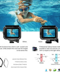 Comparison of lenses for Underwater Waterproof Housing For GoPro Hero 5 6 7 And 2018 Black shown underwater.