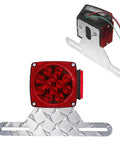 Beefy Universal Two Pack Trailer License Plate Bracket Frame With Mounting Kit Including Screws And Reflective Sticker For RV Boat And Trailer