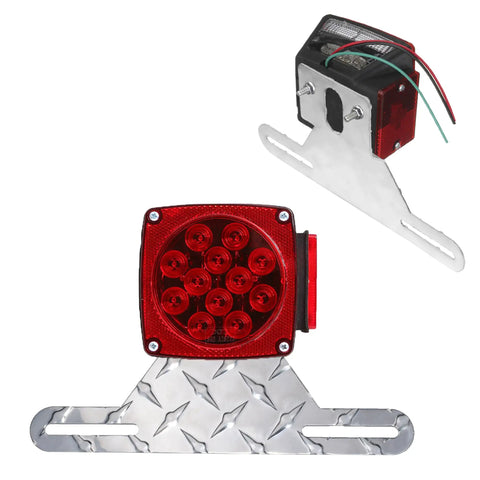 Beefy Universal Two Pack Trailer License Plate Bracket Frame With Mounting Kit Including Screws And Reflective Sticker For RV Boat And Trailer
