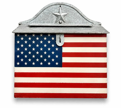 Vintage Farmhouse Post Box With Folding Top For Home Decor Nostalgic Charm With Grab Worthy White Horizontal Style