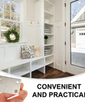 12 Pack Stainless Steel Straight Corner Brackets For Wardrobes And Cabinets Flat Brace Plates shown in modern entryway