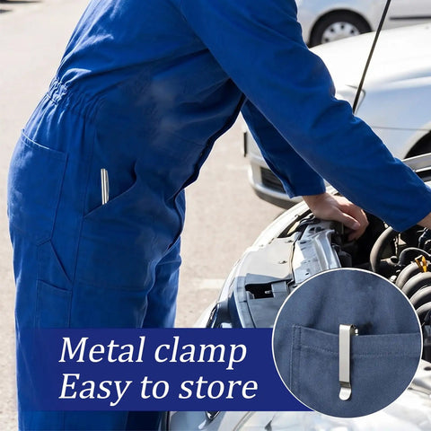 Pro Grade Telescoping Inspection Mirror Kit Stainless Steel Extendable Handle With Rotating Head For Mechanics Dentists Auto And Boat Three Size Set 1.96 Inch Round 1.18 Inch Round And 1.02x1.96 Inch Oval Mirrors on mechanic pocket clip