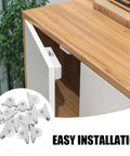 White Inch PP Directional Caster Wheel 12pcs for Furniture and Cart shown with easy installation on a modern cabinet.