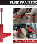 Fluid drain tool from 7 Piece Aluminum Transmission Service Kit With Fill Tool For Draining Old Fluid on Mercedes 9G Tronic