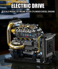 Ultra Realistic Inline 4 Cylinder Diesel Engine Kit With Motor For Adults And Teens, close-up of mechanical parts