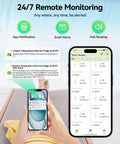 LS1 Long Range Thermometer Freezer Alarm IP66 Waterproof With App Email Alerts And Two Years Data Logging For Fridge RV Greenhouse And Animals Remote Temperature Sensor Works With H5Pro Or H6Pro Hub app alert screen on smartphone