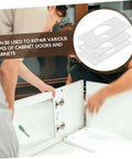 Stainless Steel 10 Piece Hinge Repair Plate Kit For Cabinet Doors Easy Installation And Quick Furniture Fixes