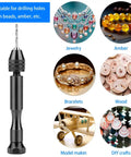 36 Piece Hand Drill Set With Pin Vise And 25 Micro Twist Drill Bits Plus 10 PCB Mini Bits For Jewelry Resin Polymer Clay Crafts DIY Projects