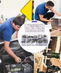 1080 Piece Stainless Steel Screw Washers Assortment Kit For Mechanical Construction Home Repair Automotive DIY Projects Pro Grade Multipurpose Flat Gaskets To Distribute Pressure And Secure Fasteners, assorted washers in organizer box