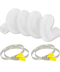 Heavy Duty 2.5 Inch By 10 Foot PVC Dust Collection Hose With 304 Stainless Steel Clamps for woodworking tools