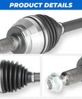 Front CV Axle Shaft Assembly 2 Pack For Chevy GMC Trucks 88 To 06 K1500 Suburban Silverado 1500 Sierra 1500 Tahoe Yukon Left And Right Sides With Heavy Duty CV Joints And Seals, 33-spline output