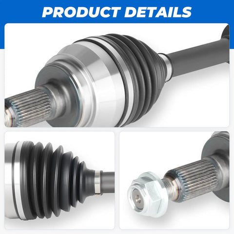 Front CV Axle Shaft Assembly 2 Pack For Chevy GMC Trucks 88 To 06 K1500 Suburban Silverado 1500 Sierra 1500 Tahoe Yukon Left And Right Sides With Heavy Duty CV Joints And Seals, 33-spline output