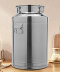 Built Tough Stainless Steel Food Storage Container With Airtight Silicone Seals And Secure Locking Clamps For Kitchen Pantry Organization And Keeping Rice Grains Fresh 12 Liter on a kitchen counter.