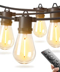 200 Ft LED Outdoor String Lights With Shatterproof Edison Bulbs, Heavy Duty Weatherproof Commercial Grade, remote control visible