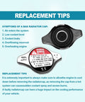 Radiator Cap for Honda Accord Civic CRV Odyssey and Pilot From 1992 To 2008 With Reliable Pressure Valve And Coolant Seal Replacement