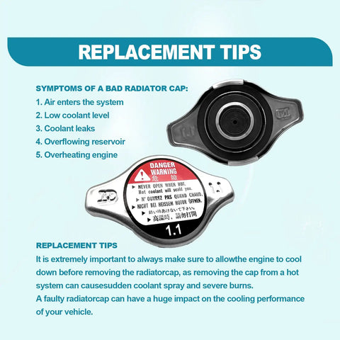 Radiator Cap for Honda Accord Civic CRV Odyssey and Pilot From 1992 To 2008 With Reliable Pressure Valve And Coolant Seal Replacement