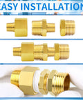Brass pipe reducer hex bushing, 1/2 in NPT male to 1/4 in NPT female, 12-pack