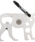 Ultra Compact Stainless Steel Long Multi Tool With Carabiner Clip Four Position Hex Wrenches TSA Friendly For Travel