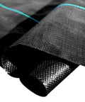 Close-up of 6x300 Ft Premium Weed Barrier Landscape Fabric Heavy Duty 2.4 Oz Woven Weed Control Fabric showing texture and weave.