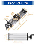 250mm Manual Sliding Table With Double Optical Axis Rails And Ball Screw SFU1605, 16mm Diameter, 5mm Pitch shown in diagram
