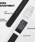 Dope Mens Leather Belt Ratchet Black Dress Belt With Automatic Slide Buckle For Men Easy Adjustable Everyday Wear