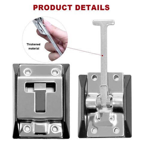 304 Stainless Steel RV Door Latch And Camper Door Holder For Travel Trailers Cargo Campers Black Finish Durable And Easy To Install