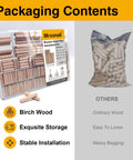 260 Pcs Wooden Dowel Pins Set in Four Sizes with packaging contents, birch wood, exquisite storage, and stable installation features.