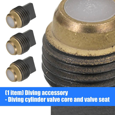 Pro-Grade Fast Install Diving Valve Core And Seat System Kit For Scuba Tanks, close-up of valve core and seat components