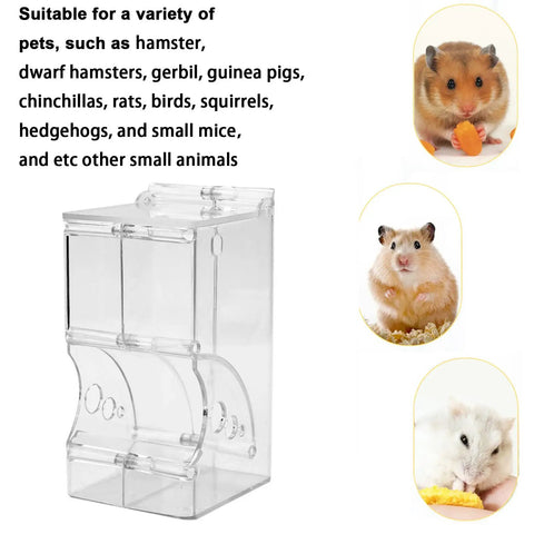 Top Rated Two Piece Automatic Hamster Feeder With Sturdy Wall Mount Brackets And Wide Mouth Design Fits Standard Avian Cages Effortlessly.